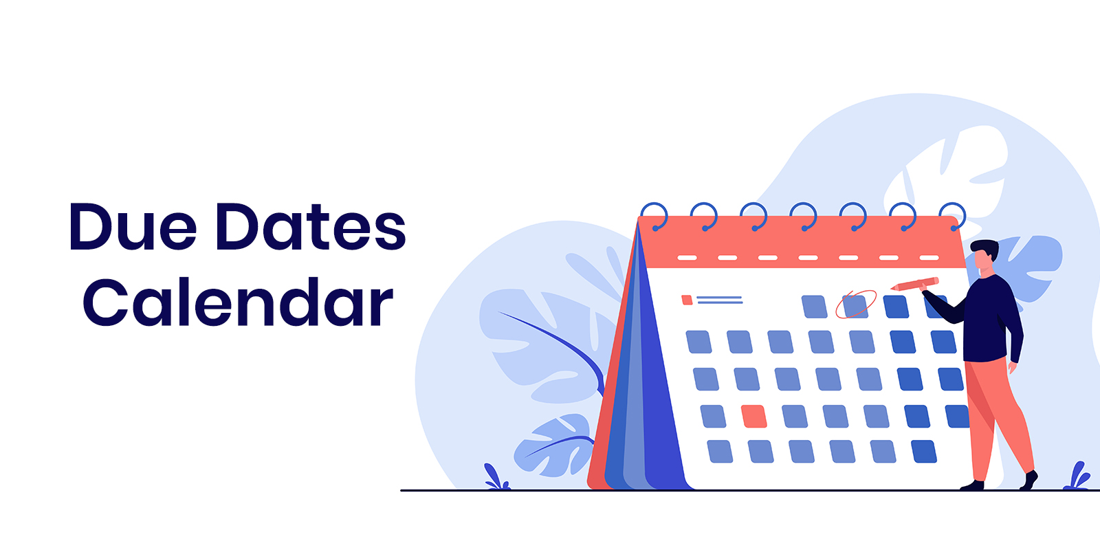 Due dates calendar