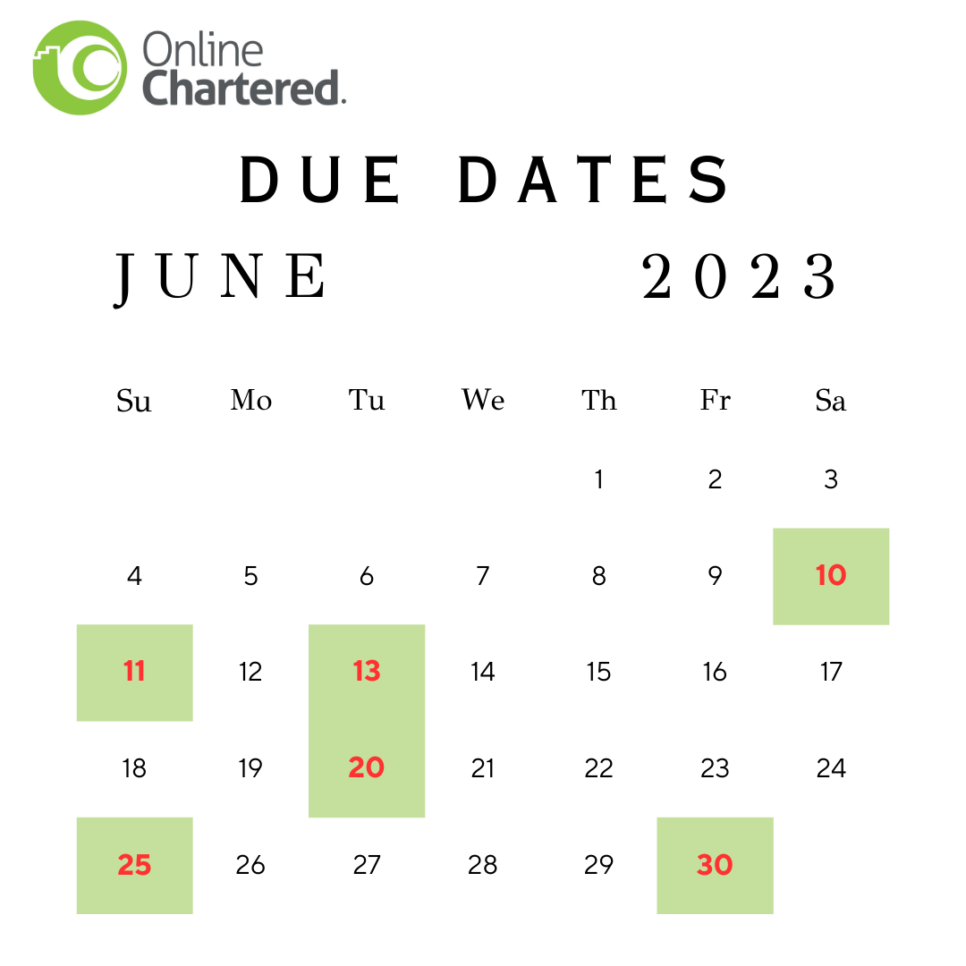 Due Dates Calendar Online Chartered